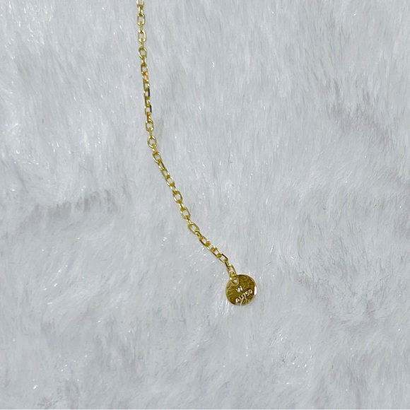 18K Yellow Gold Dainty Double Layered Chain Necklace - Picture 11 of 12